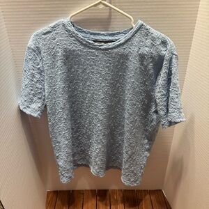 Textured Light Blue T-Shirt